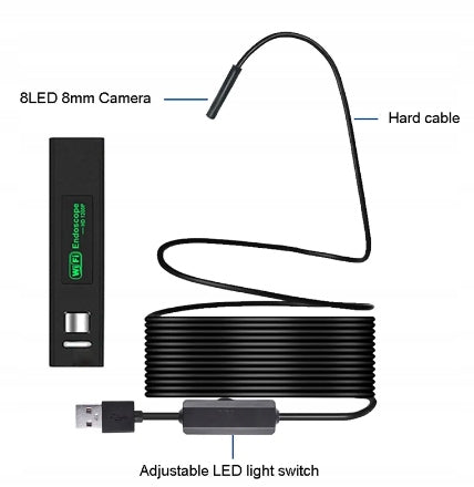 F150 WiFi ENDOSCOPE CAMERA HD1200P MINI CAMERA