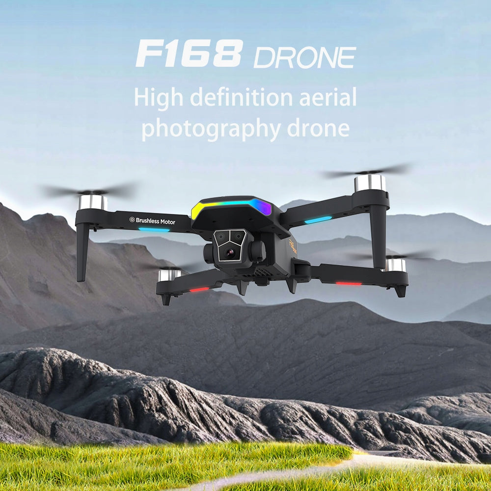 F168 Drone with Smart Follow, 50x Zoom & Real-Time WiFi Transmission Packaging status original