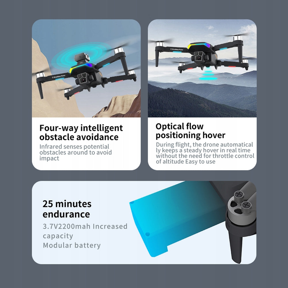 F168 Foldable Drone with Camera Brushless Motor Auto Hover RC Drone Manufacturer code LinkBest
