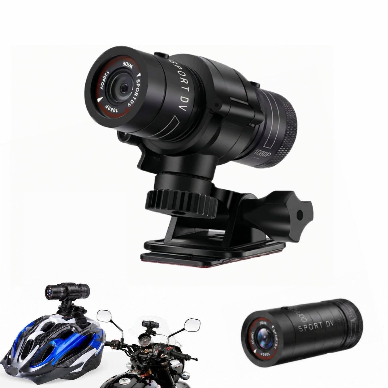 F9 sports camera waterproof 1080p 120° wide angle 2.5h