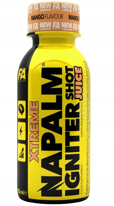FA Napalm Igniter Juice Shot 120ml Mango Shot Pre-Workout Conditioner