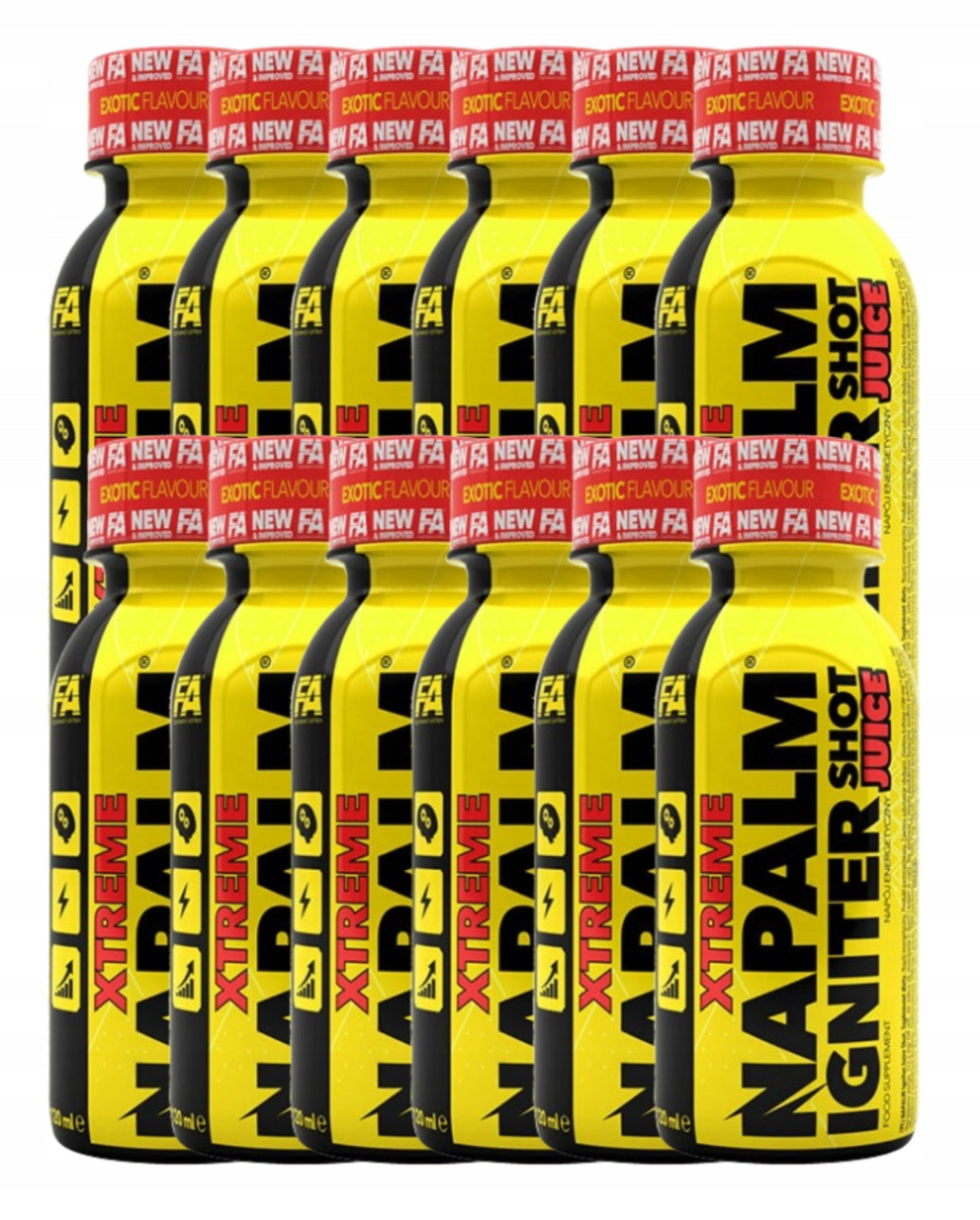 FA Napalm Igniter Juice Shot 12x120ml Exotic Shot Before Training Energy