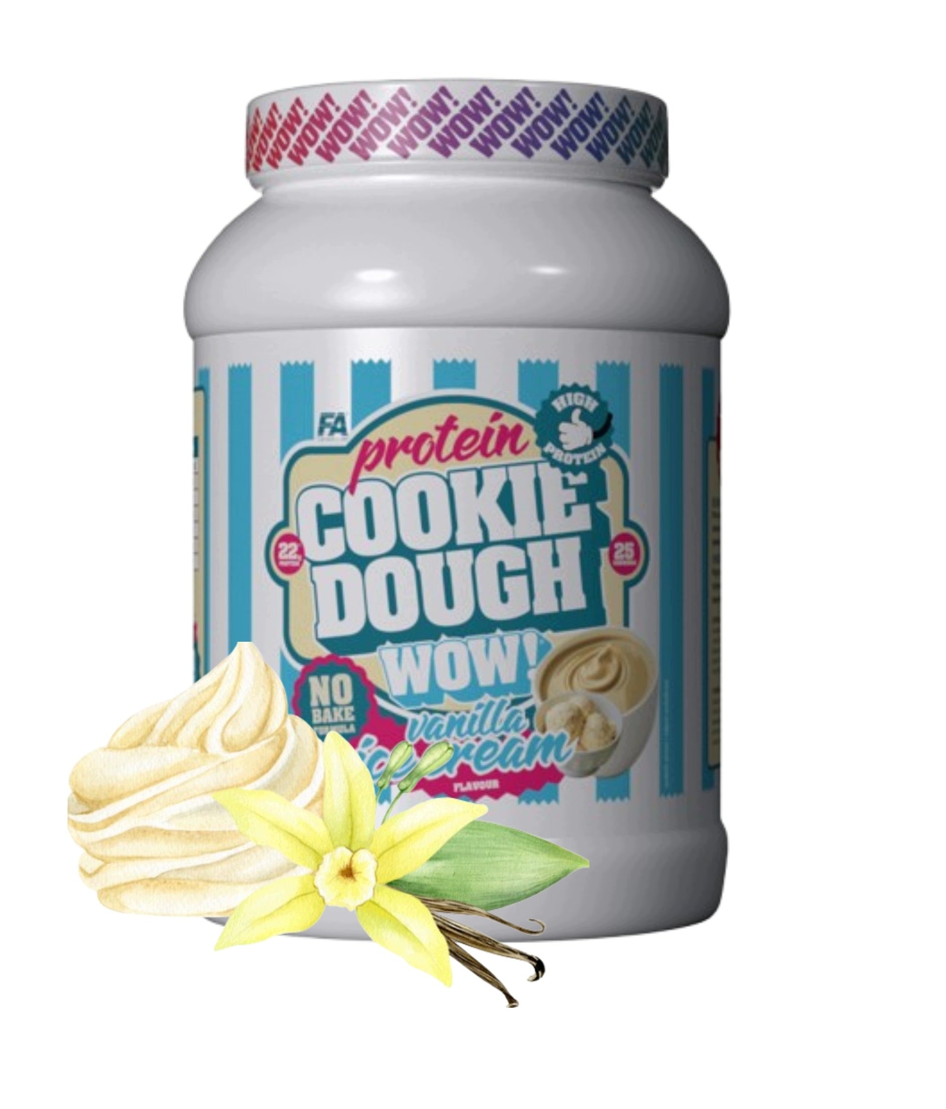 FA Wellness Line WOW! Cookie Dough 1000g Vanilla Ice Cream