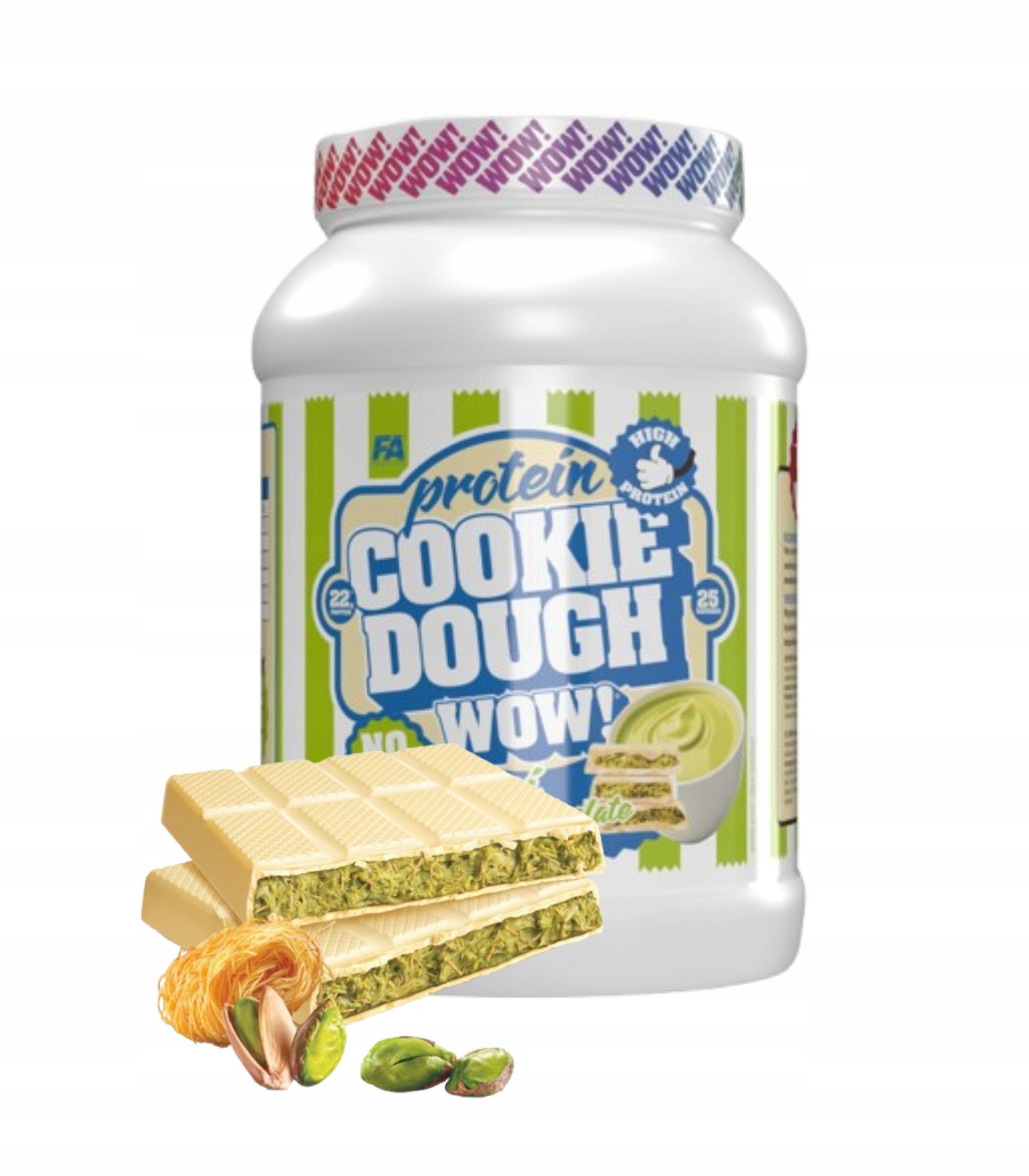 FA Wellness Line WOW! Cookie Dough 480 g Dubai White Chocolate Protein