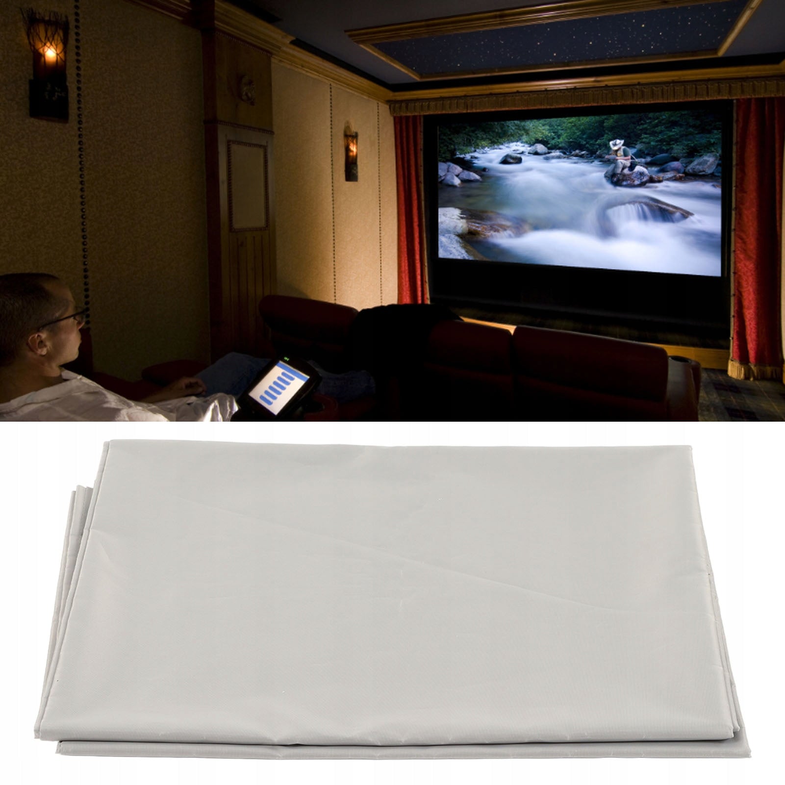 FABRIC FOR PROJECTION SCREEN FOLDING 120 INCHES Brand no brand