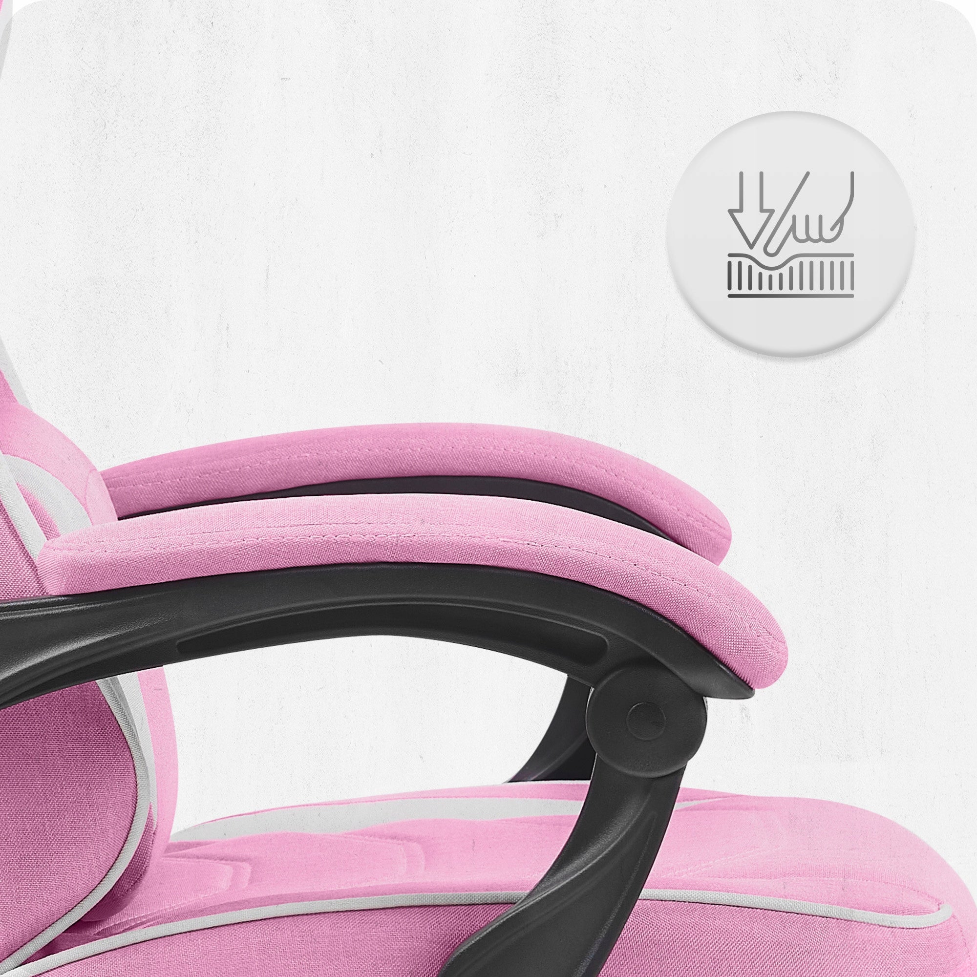 FABRIC GAMING CHAIR CABRO C502 PINK WHITE FABRIC Furniture width 60 cm