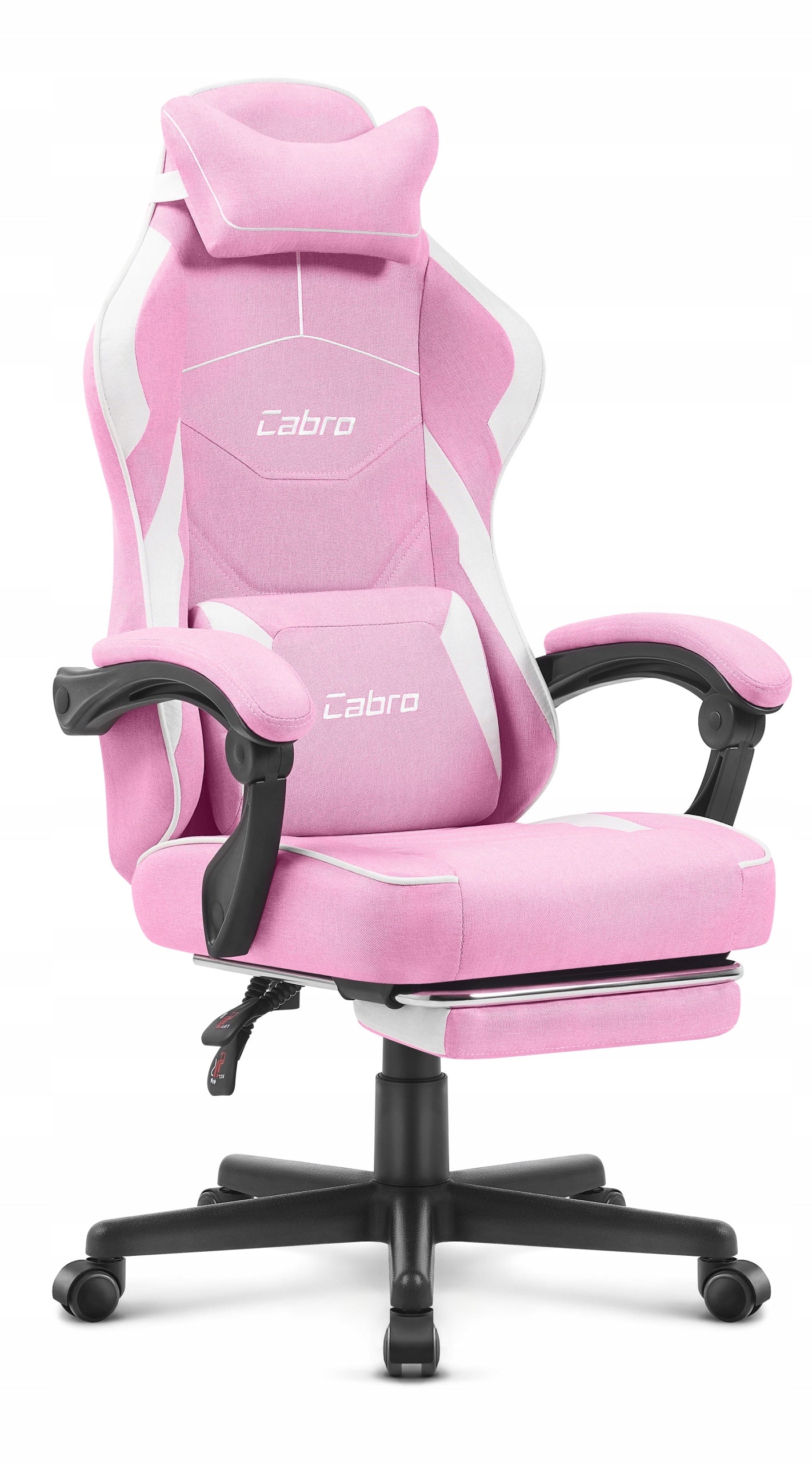 FABRIC GAMING CHAIR CABRO C502 PINK WHITE FABRIC Manufacturer code 5907196010194