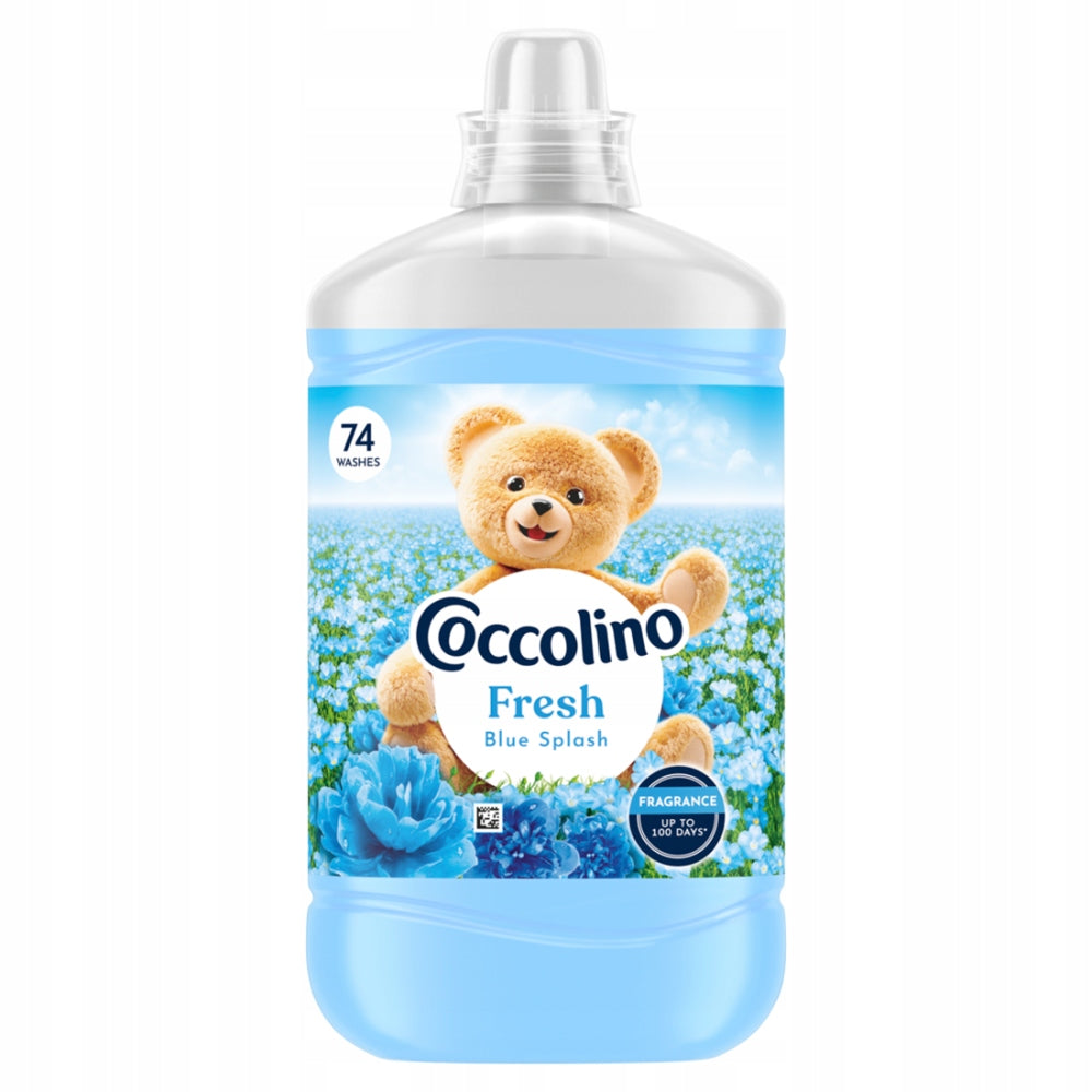 FABRIC SOFTENER COCCOLINO FRESH BLUE SPLASH - 74 WASHES, 1702ML