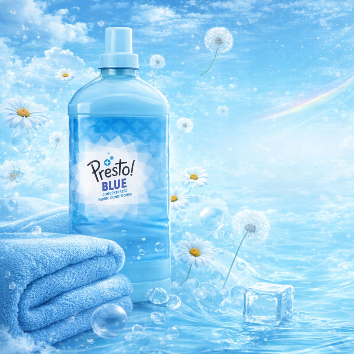 FABRIC SOFTENER PRESTO 1,5L BLUE 60 WASHINGS FOR SOFTENING EFFICIENT Packaging status original