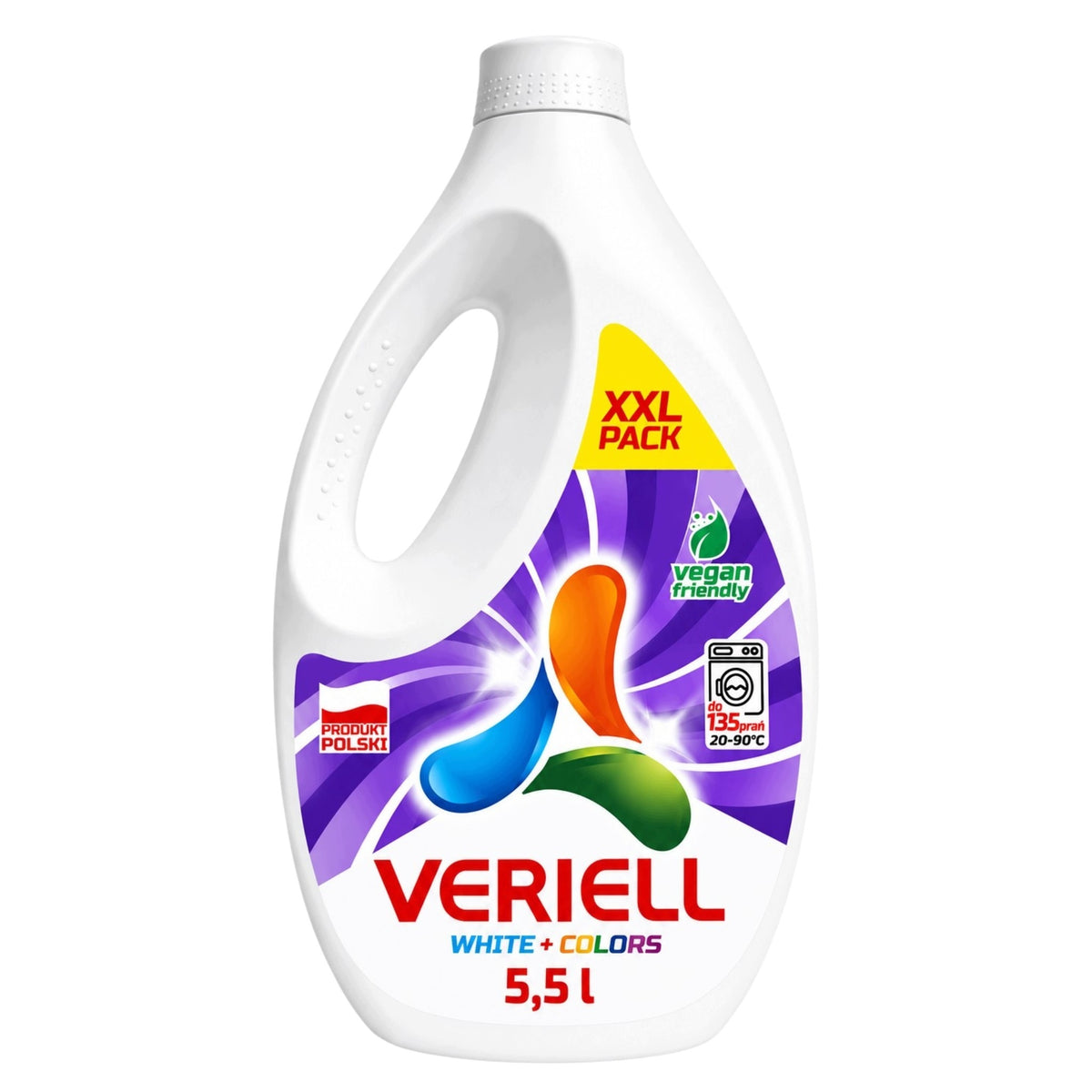 FABRIC WASHING GEL LIQUID VERIELL 5,5 L WHITE + UNIVERSAL COLOURS