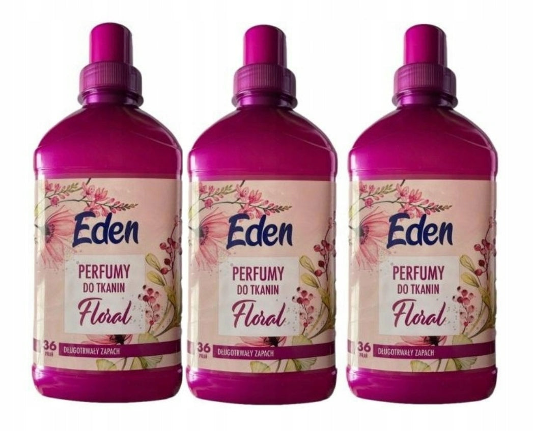 FABRIC WASHING PERFUME EDEN 3x720 ml LONG LASTING FRAGRANCE FLORAL 108 WASHES