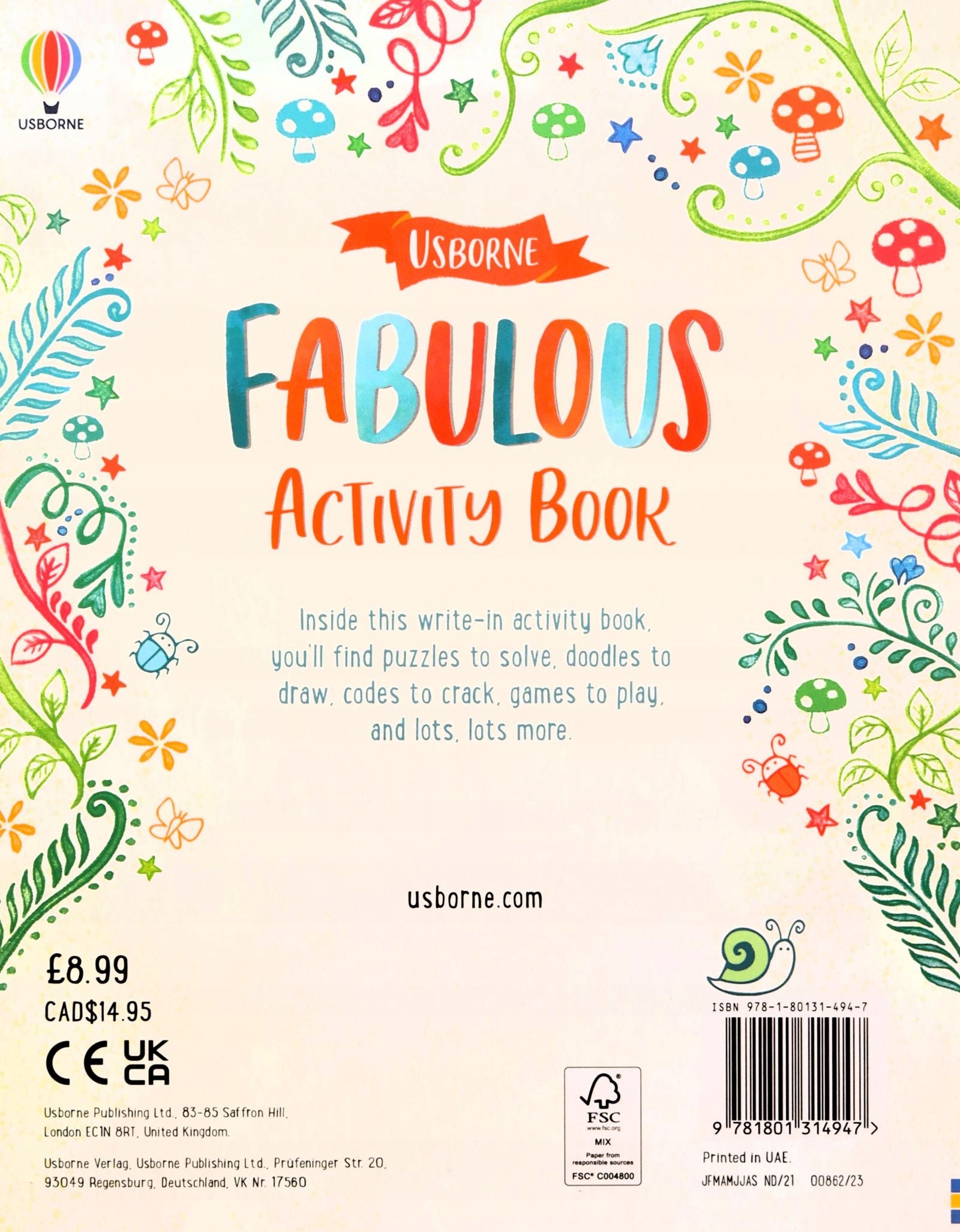 Fabelhaftes Aktivitätsbuch 