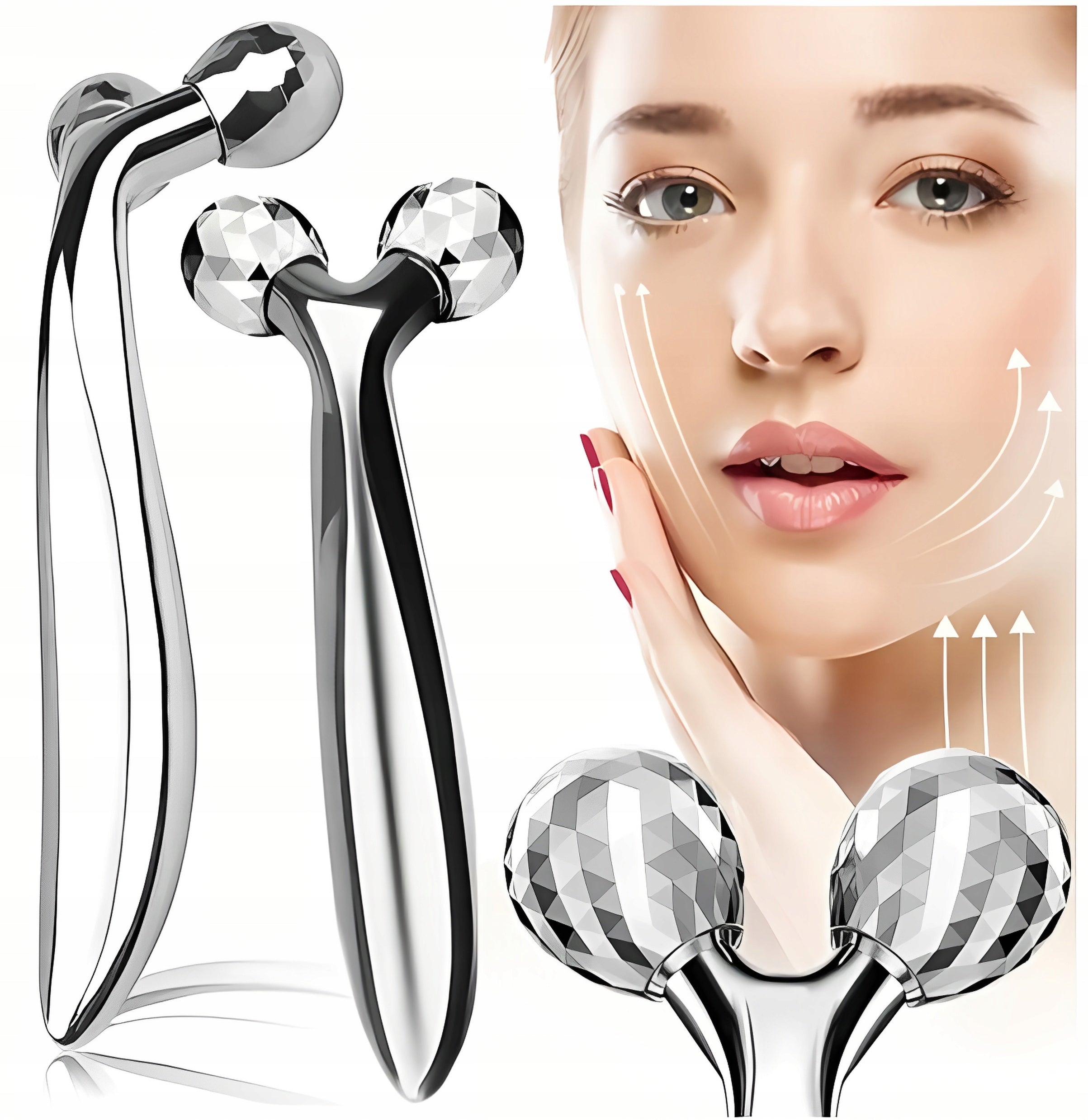 FACE AND BODY MASSAGER ROLLER FIRMING METAL ROTATING 3D EAN (GTIN) 5908287256187