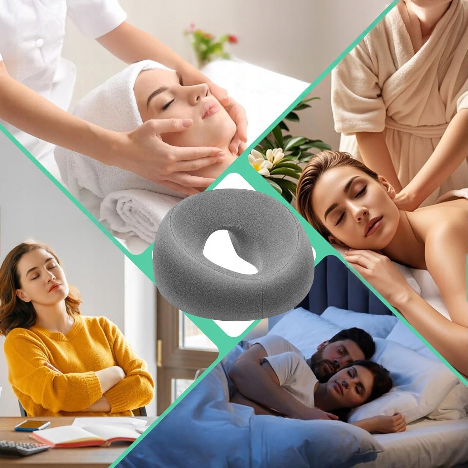 FACE CUSHION TABLE MEMORY FOAM FOR MASSAGE COMFORT RELAXATION HABYS Packaging status original