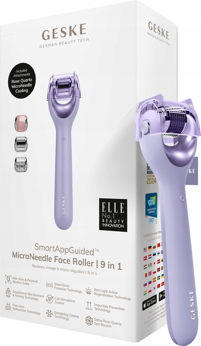 FACE MASSAGER GESKE MICRONEEDLE 9IN1 DERMAROLLER PURPLE