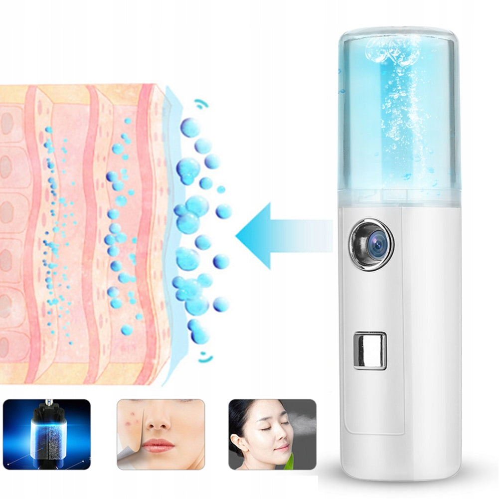 FACE MOISTURIZER NANO MIST SPRAYER MINI SPRAY FRESHENER 30ML Batteries included no