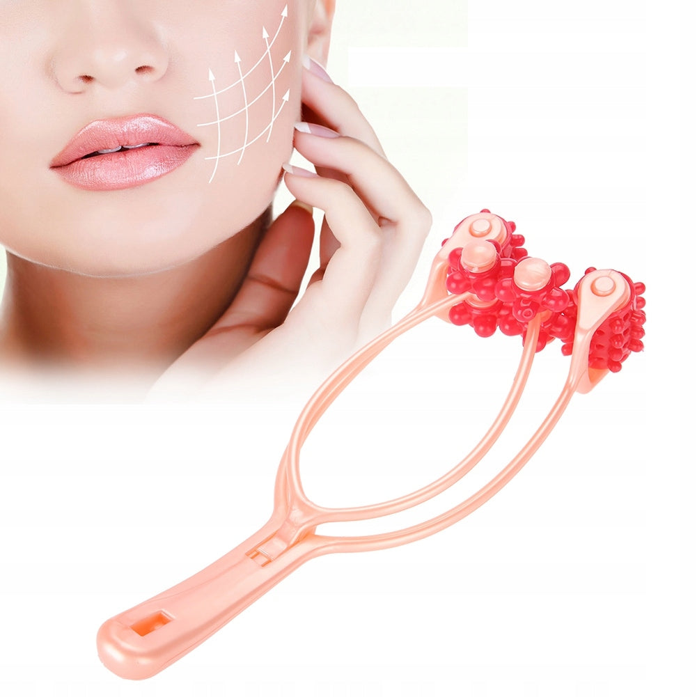 FACE ROLLER HAND MASSAGER SMOOTHING WRINKLES ROLLER 4 ROLLER Batteries included no