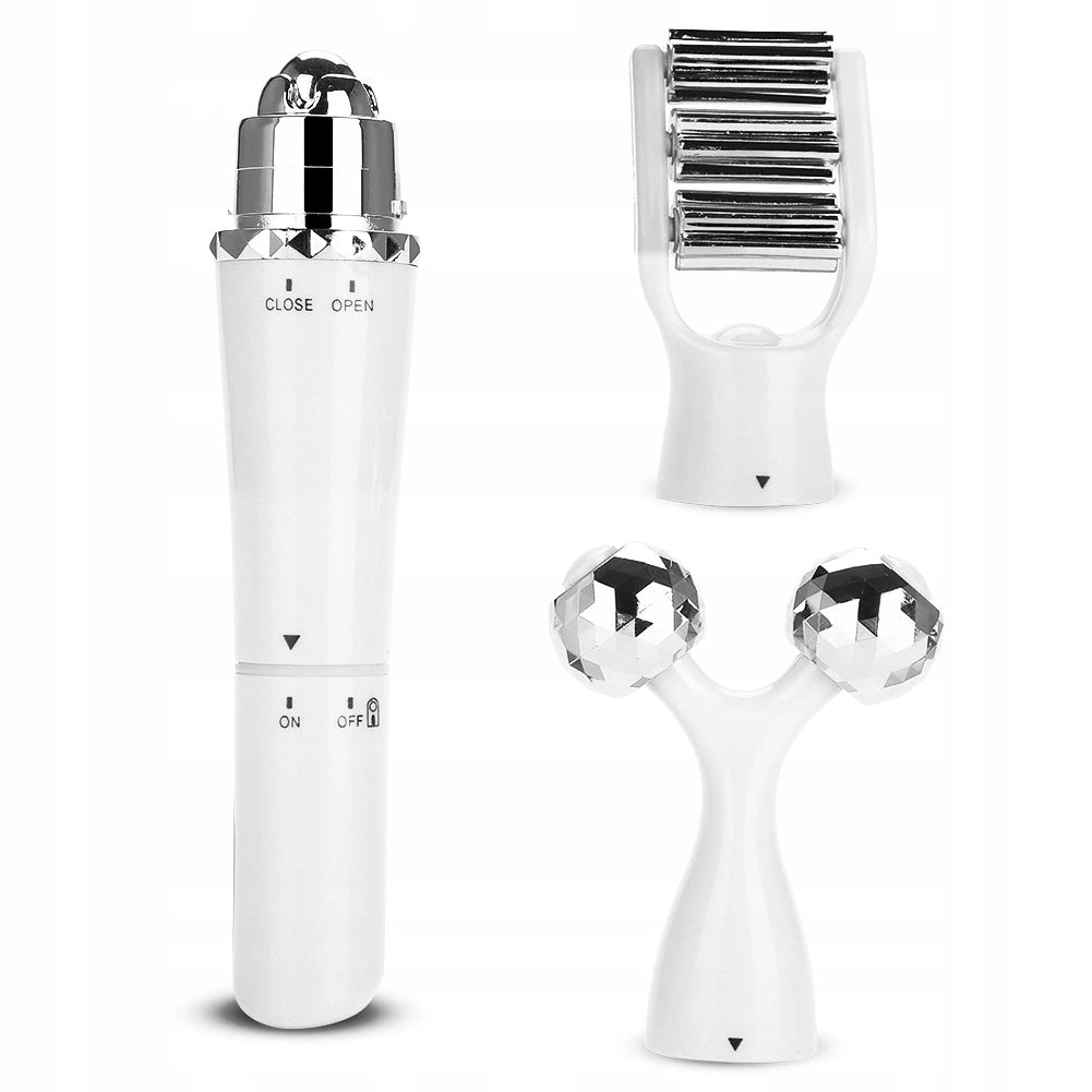 FACE VIBRATION MASSAGER ROLLER 3D LIFT FOR SKIN CARE Batteries included no