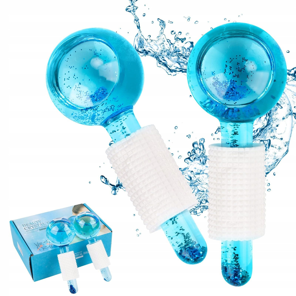 FACIAL ICE GLOBES FACIAL MASSAGE ROLLER COOLING BALLS FOR WORKSHOP