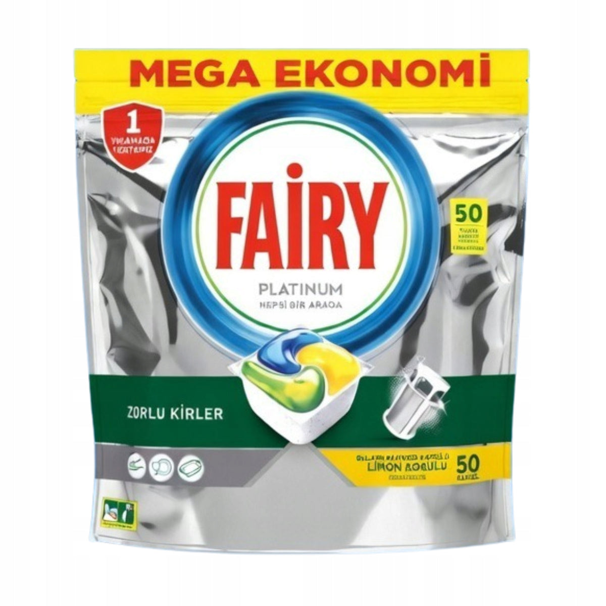 FAIRY ALL IN ONE Lemon Dishwasher Tablets 50pcs