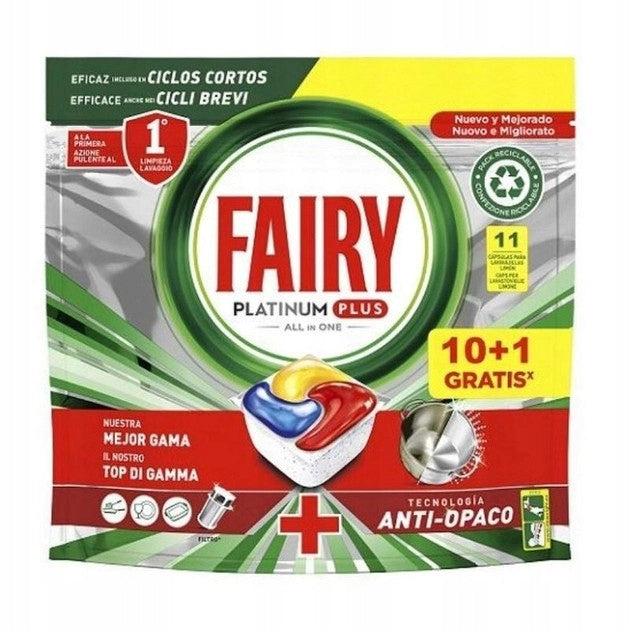 FAIRY PLATINUM PLUS CAPSULES FOR ALLIN ONE DISHWASHER 11 pcs