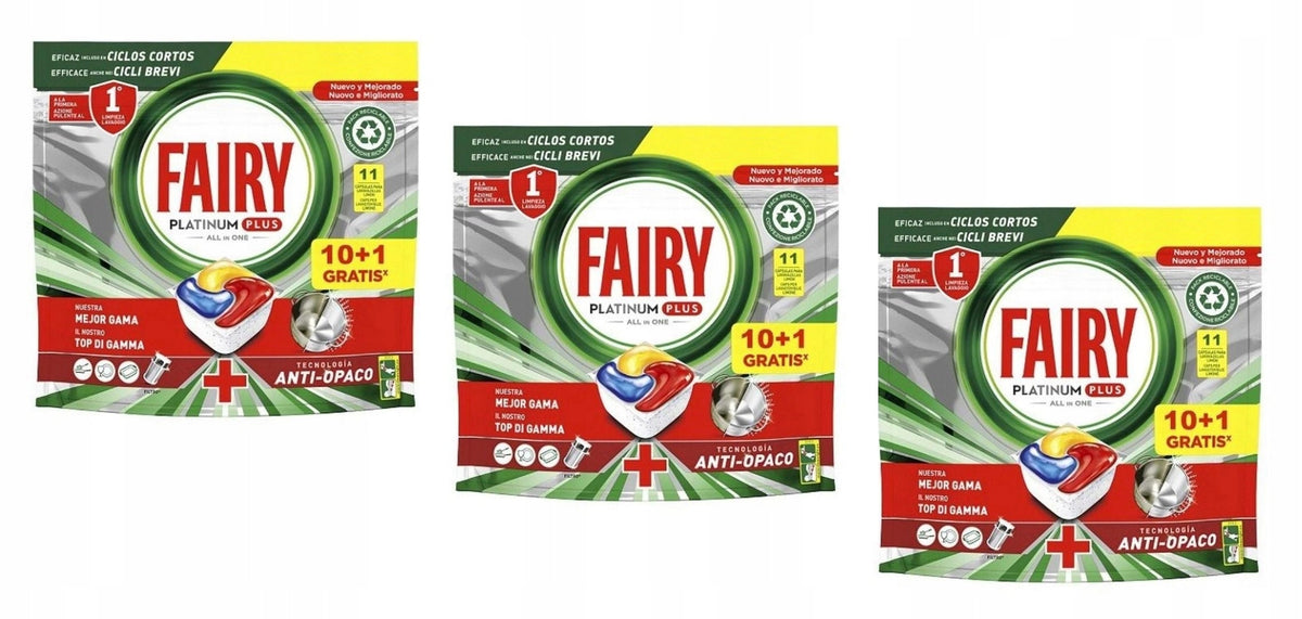 FAIRY PLATINUM PLUS CAPSULES FOR ALLIN ONE DISHWASHER 33 pcs