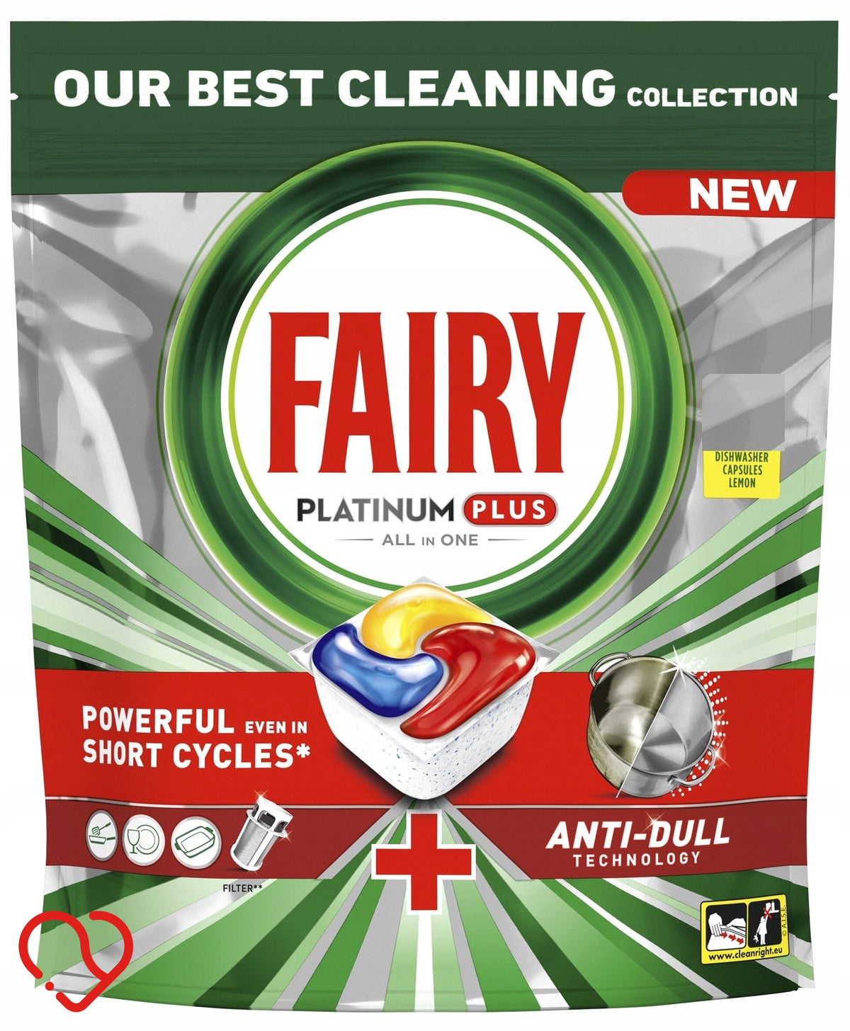 FAIRY PLATINUM PLUS DISHWASHER CAPSULES ALL IN ONE 48 pcs.