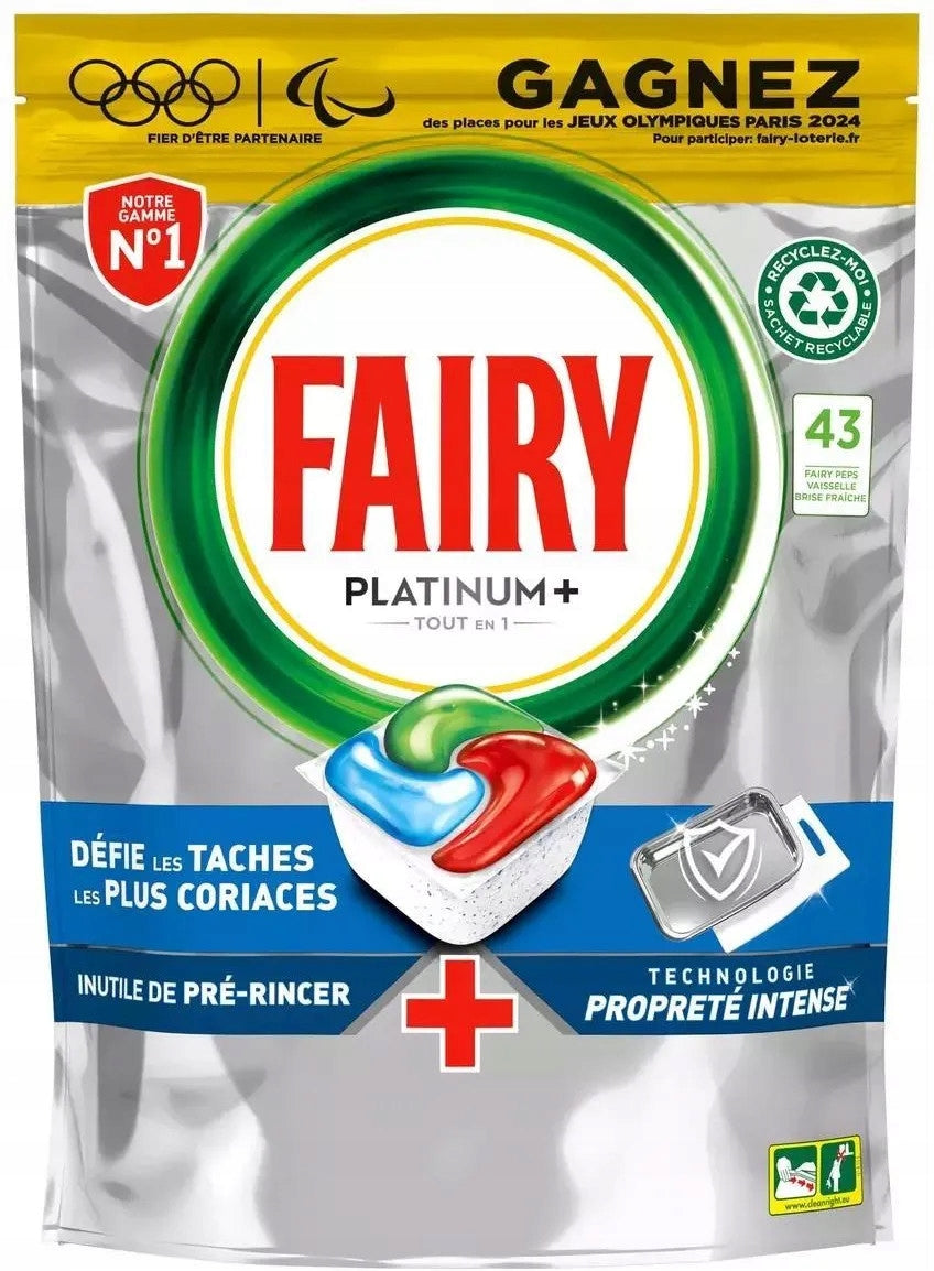 FAIRY PLATINUM PLUS DISHWASHER CAPSULES ALLin ONE 43pcs