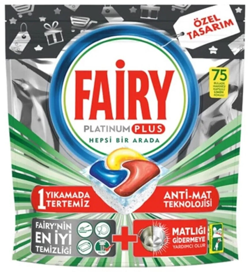 FAIRY PLATINUM PLUS Lemon75pcs dishwasher caps Manufacturer code P&G