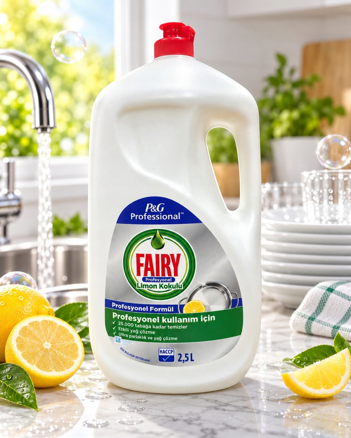 FAIRY PROFESSIONAL dishwashing liquid LEMON 2,5L Packaging status original