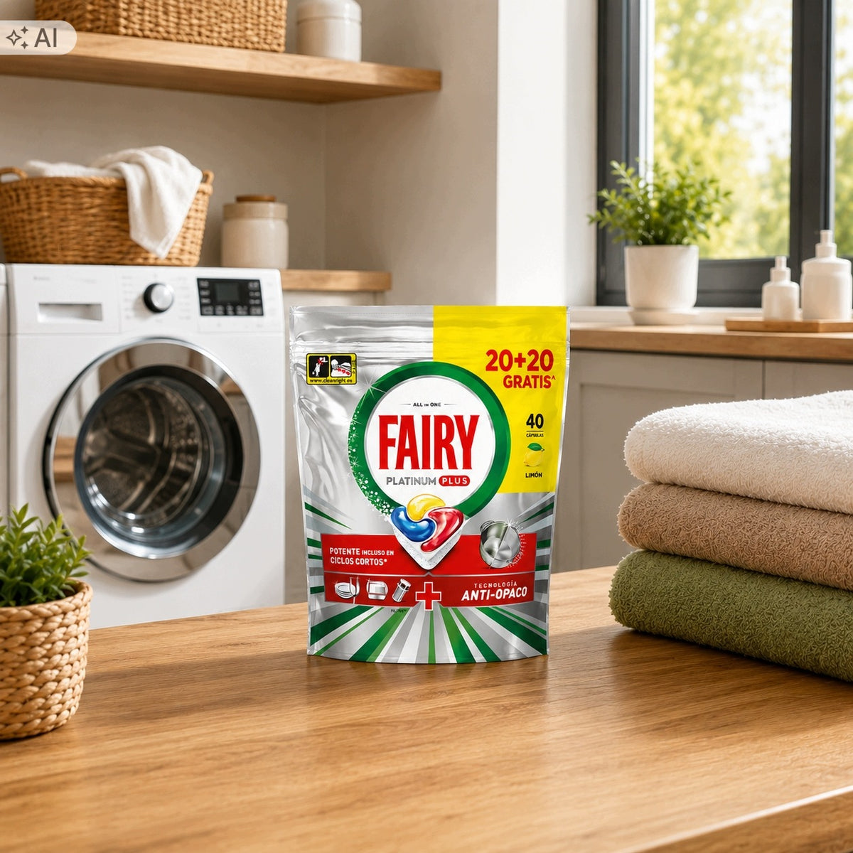 FAIRY Platinum Dishwasher Tablet Capsules 40 Pcs All in One Plus Lemon Packaging status original