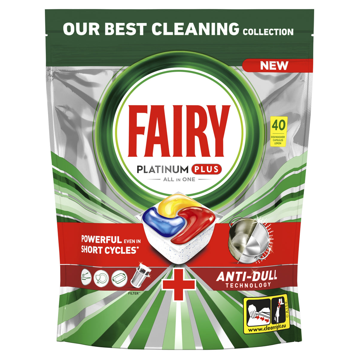 FAIRY Platinum Plus All in One LEMON 40pcs. Brand Fairy