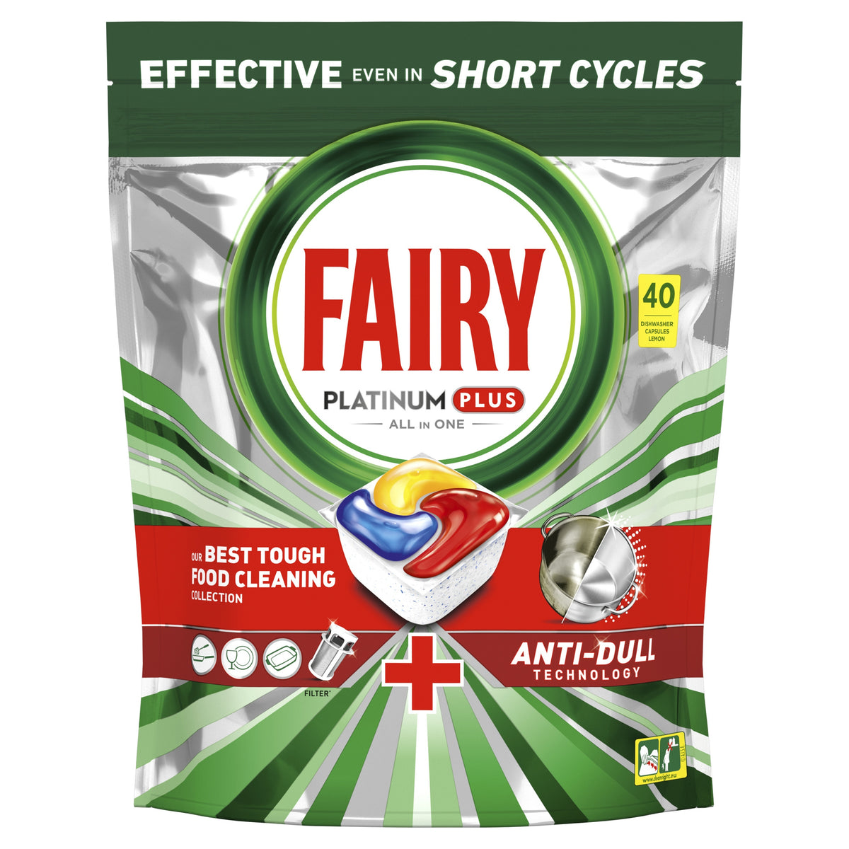 FAIRY Platinum Plus All in One LEMON 40pcs.