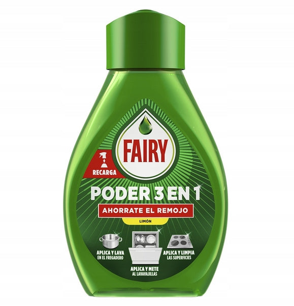 FAIRY Poder 3 in 1 LEMON Dishwashing Liquid SPRAY SUPPLY 500 ml
