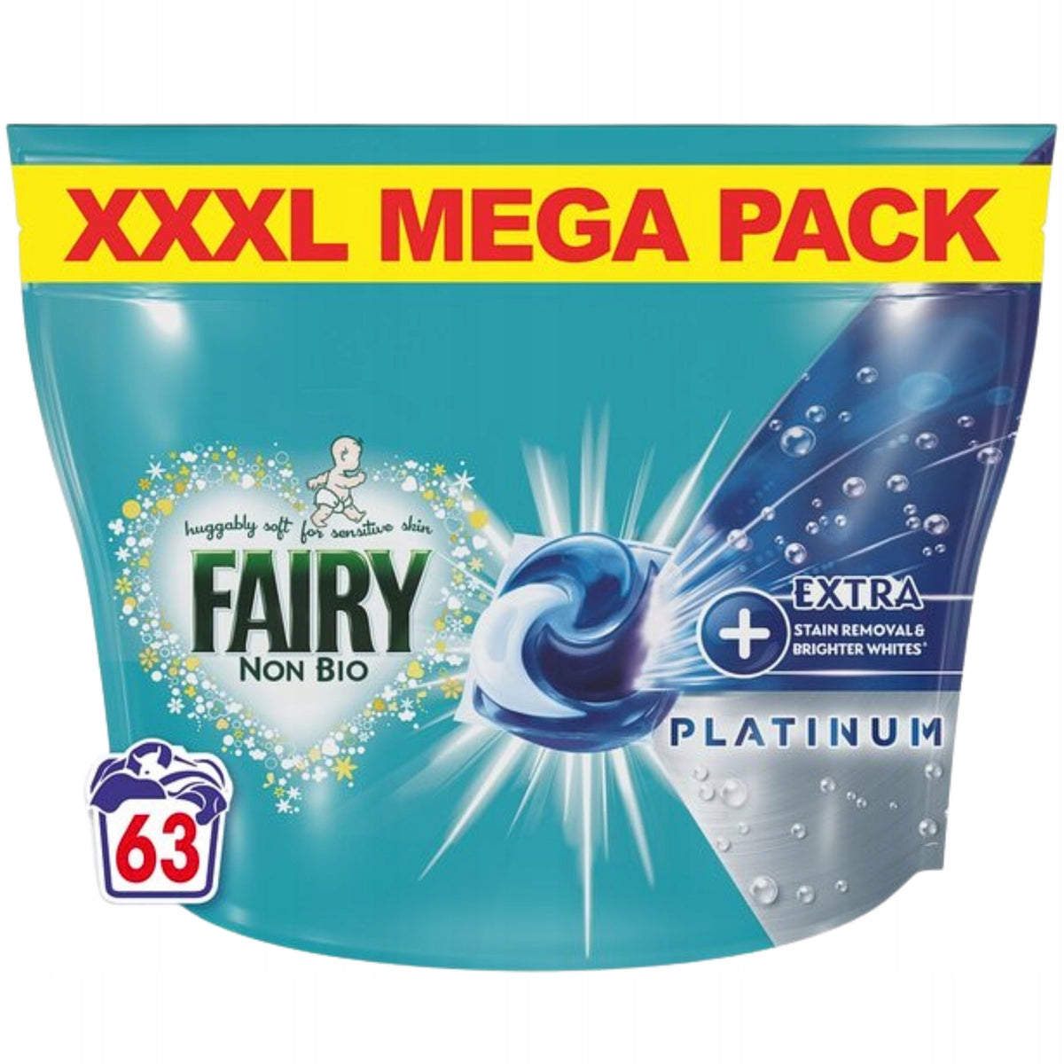 FAIRY washing capsules NON BIO 63 pieces