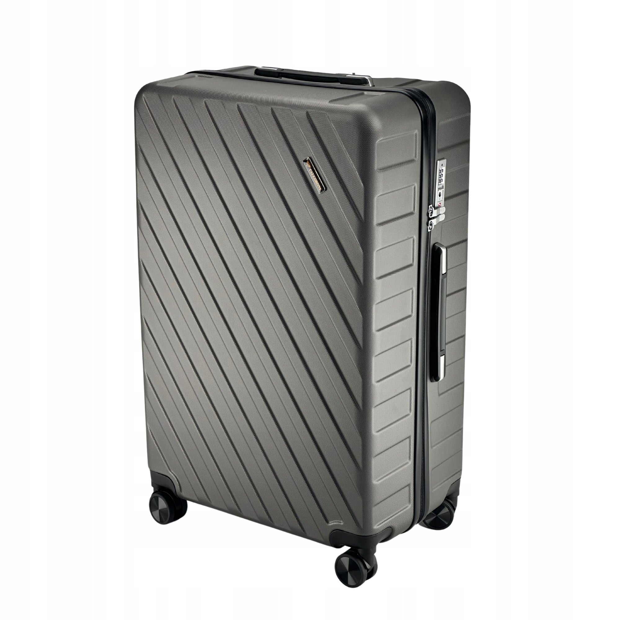 FALCORONE Large POLYCARBONATE suitcase with TSA protection Height 76 cm
