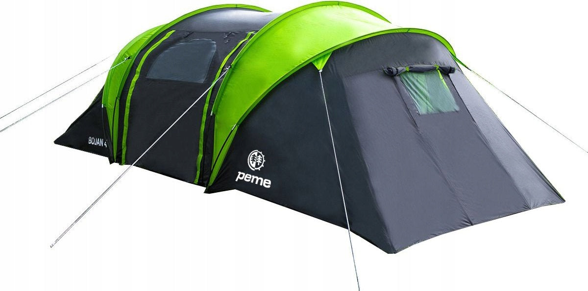 FAMILY TENT 2+2 LARGE TOURIST WATERPROOF 2 BEDROOMS CAMPING PEME Packaging status original