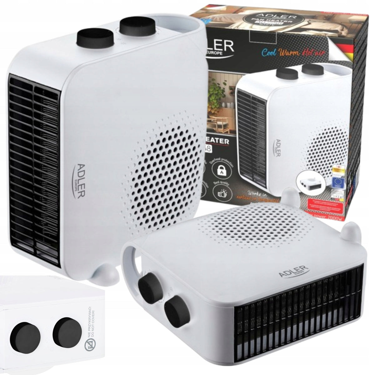 FAN ADLER HEATER ELECTRIC APRON QUIET POWERFUL HEATER