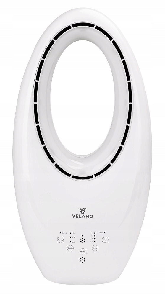 FAN BLADELESS FLOOR OSCILLATION TIMER BACKLIGHT LED REMOTE CONTROL Brand Velano