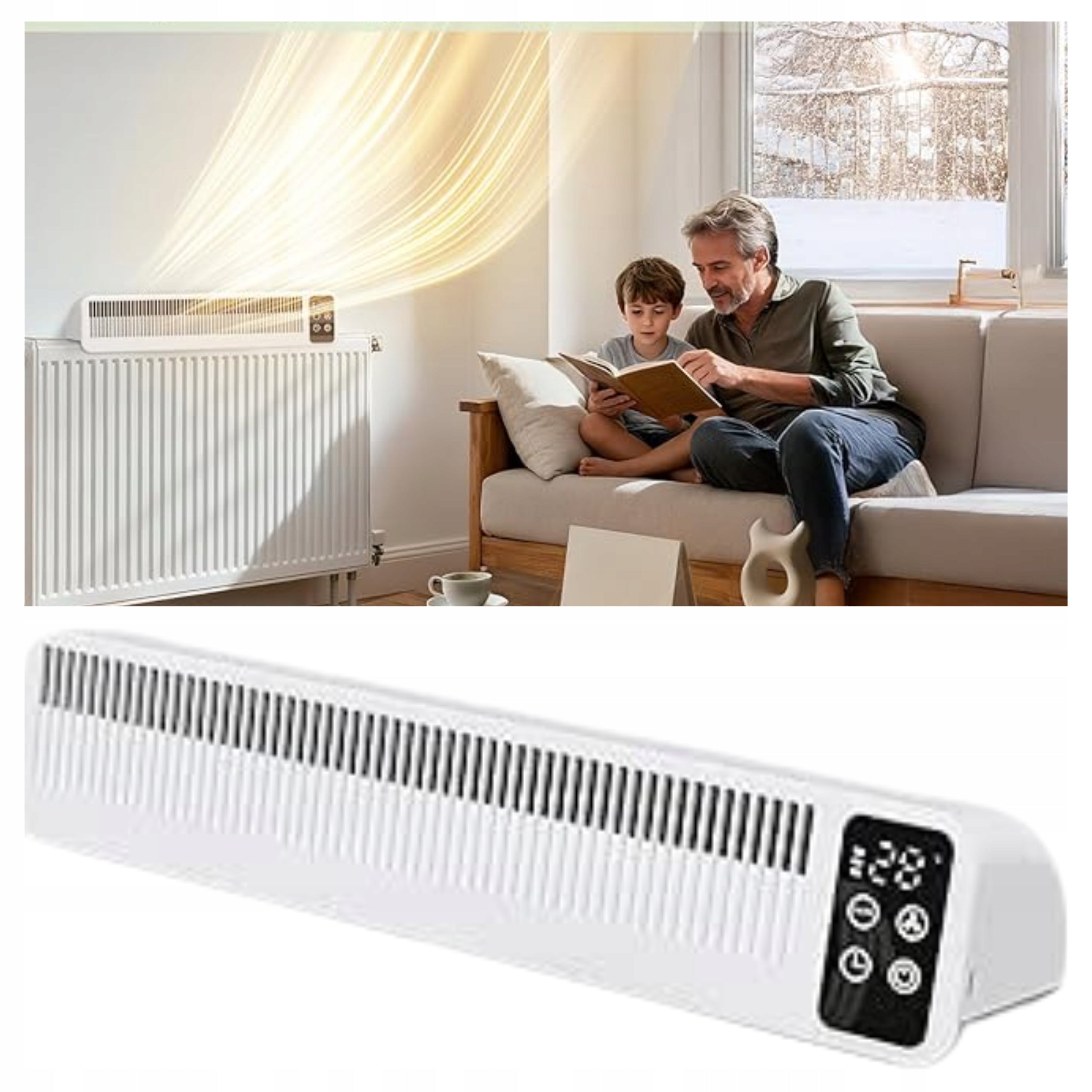 FAN BLOWING FOR HEATING RADIATOR AIR CIRCULATOR STRONG AIR SUPPLY