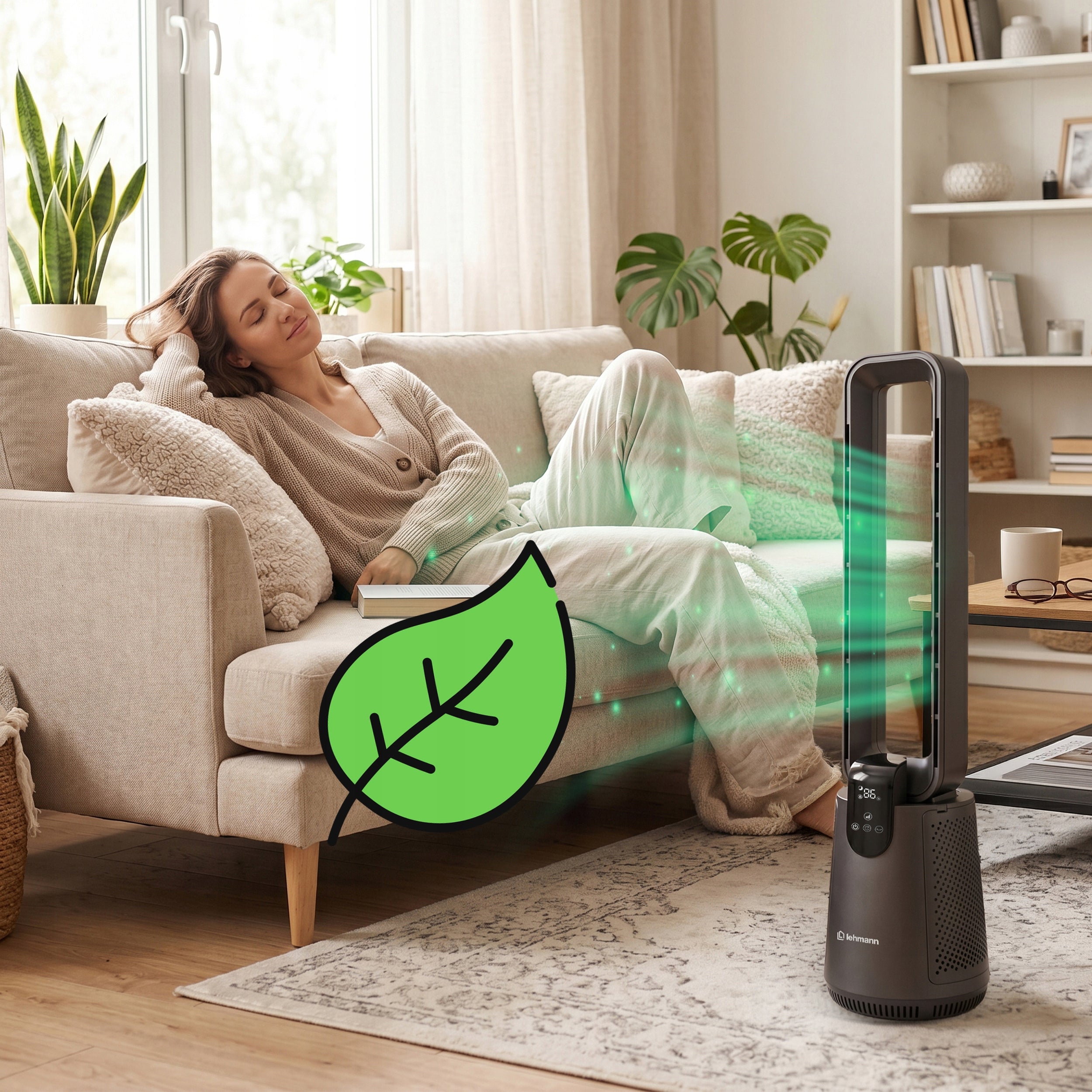 FAN COLUMN FAN FLOOR QUIET STANDING REMOTE CONTROL OSCILLATION POWERFUL8 Manufacturer code WENTYLATOR KOLUMNOWY OSCYLACJA Z PILOTEM LED