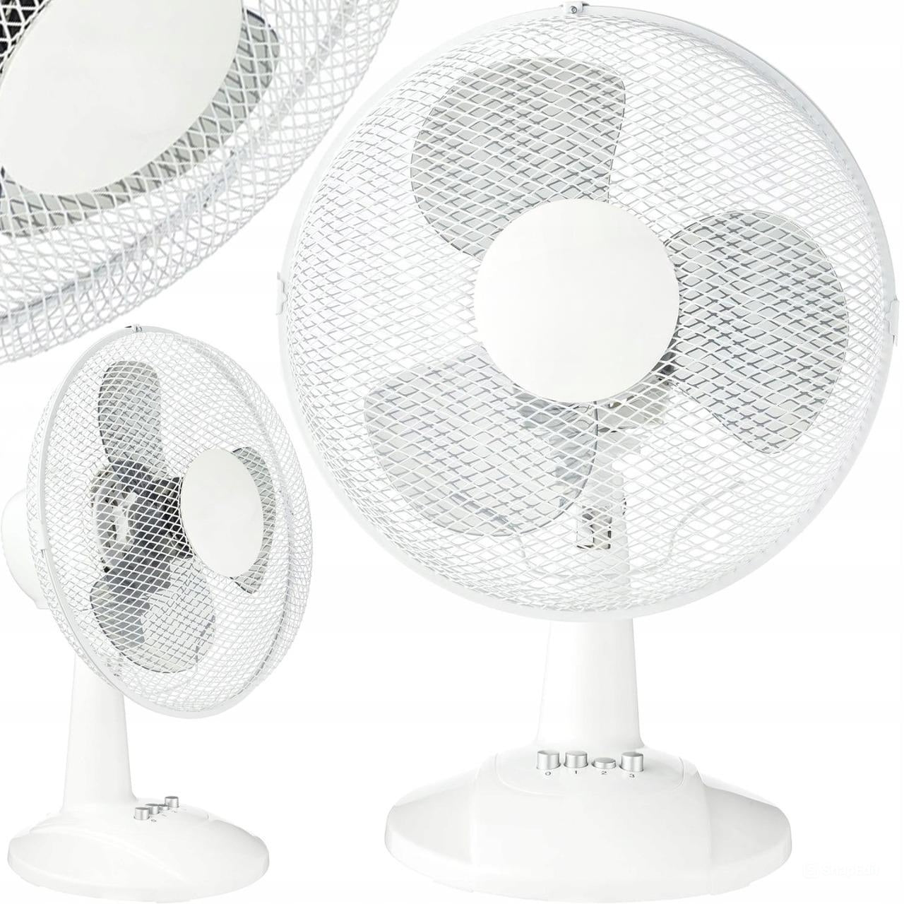 FAN DESK FAN QUIET OFFICE POWERFUL 40W OSCILLATION 3 MODES LIGHT