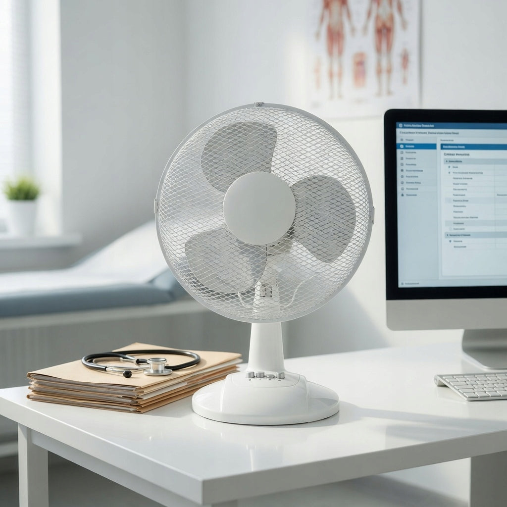 FAN DESK FAN QUIET OFFICE POWERFUL 40W OSCILLATION 3 MODES Model WIATRAK WENTYLATOR BIURKOWY CICHY DO BIURA MOCNY