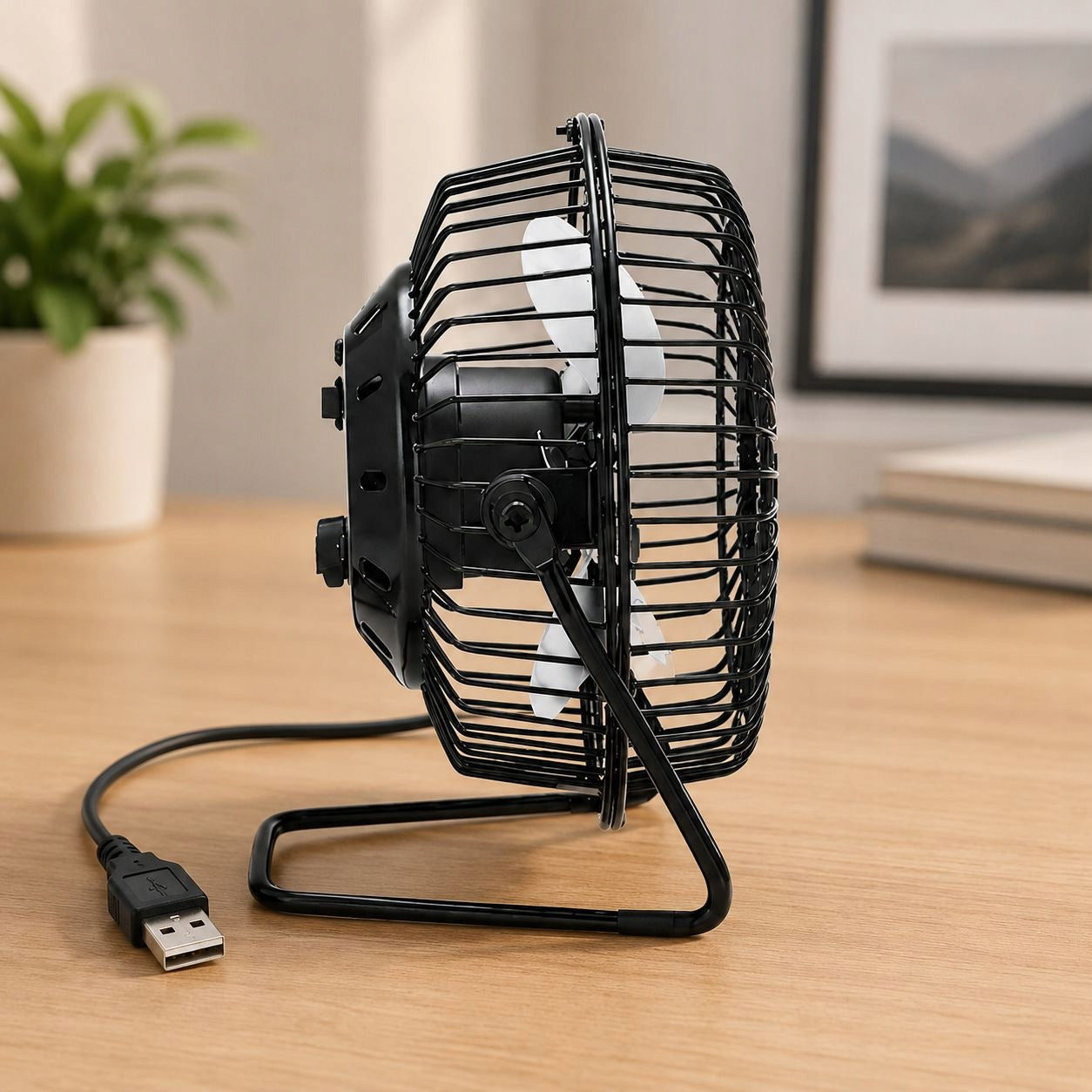 FAN DESK FAN STANDING SILENT FAN USB BLACK Manufacturer code wentylator biurkowy Profi ID