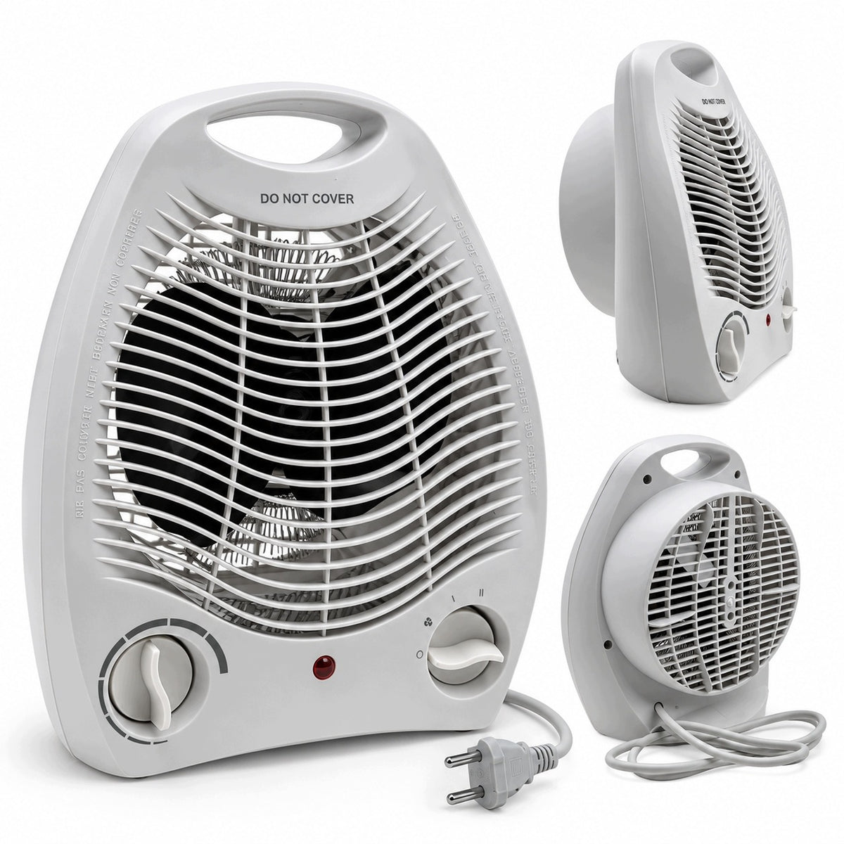 FAN ELECTRIC HEATER 2000W 2 POWER LEVELS AIR SUPPLY THERMOSTAT Packaging status original