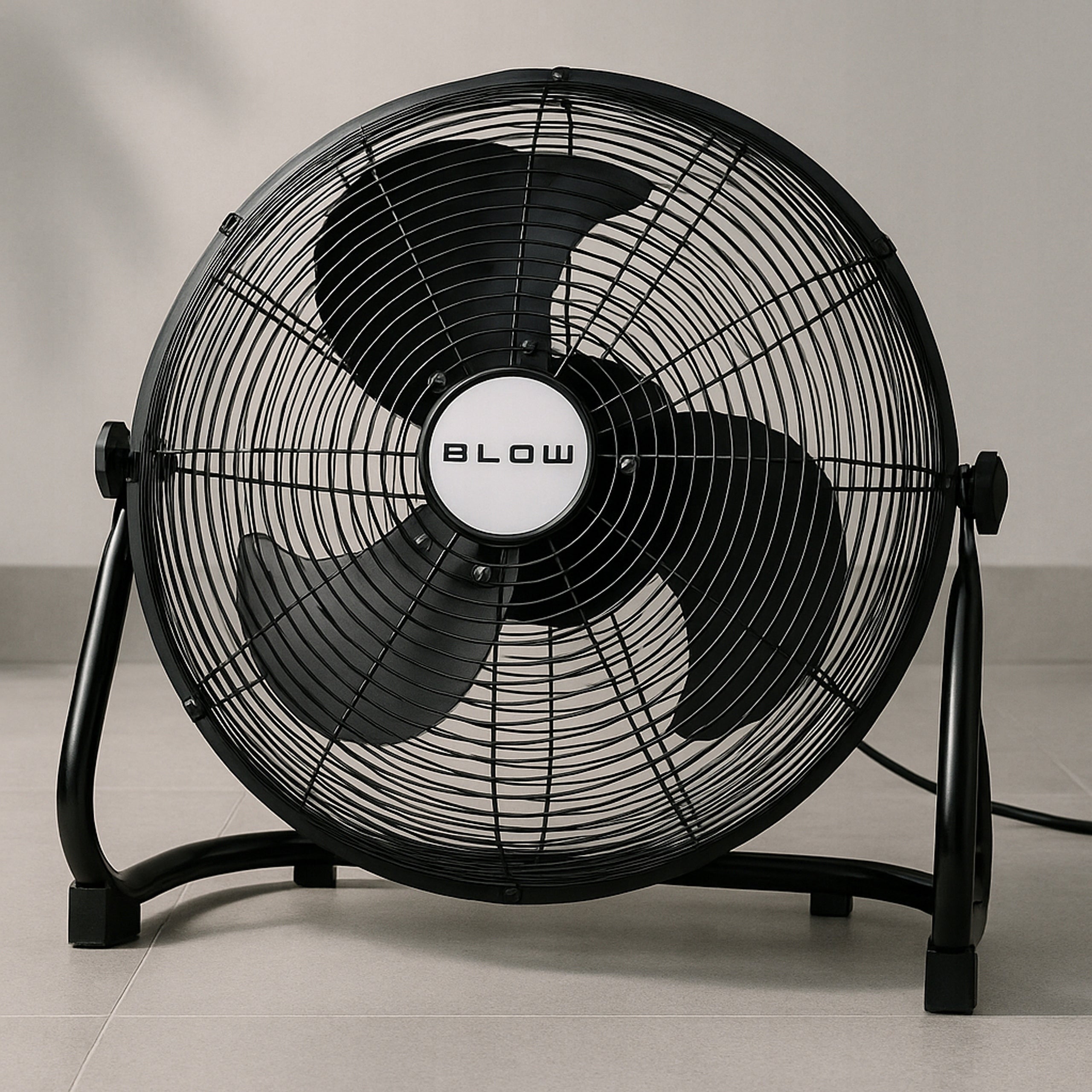 FAN FLOOR CIRCULATOR LARGE INDUSTRIAL HOME FAN 200W 45CM Dominant color black