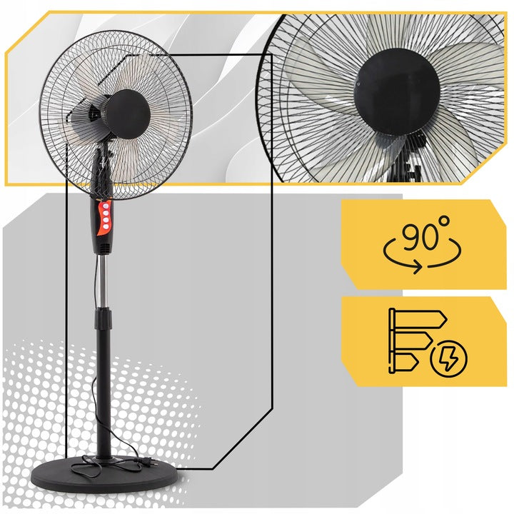 FAN FLOOR FAN STANDING ADJUSTMENT OSCILLATION QUIET TORNADO Brand Lewer
