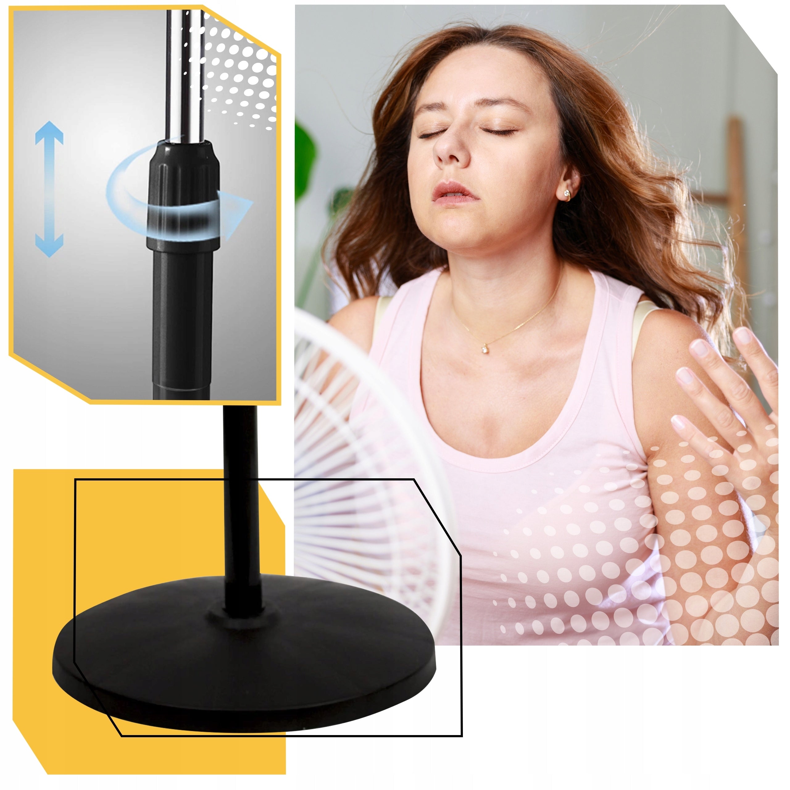 FAN FLOOR FAN STANDING ADJUSTMENT OSCILLATION QUIET TORNADO Manufacturer code Wentylator Tornado 50W PRO MOCNY 5 ŁOPATEK