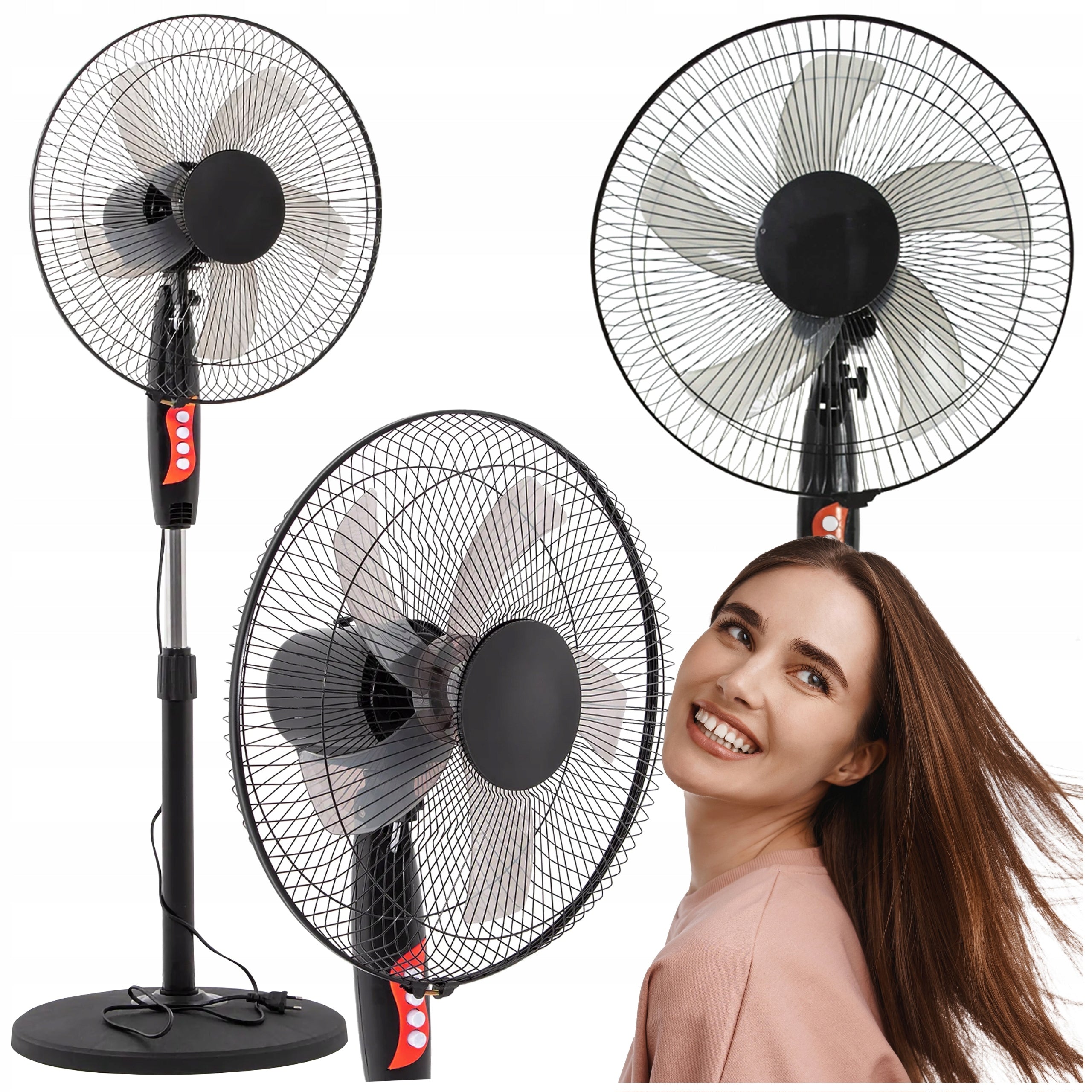 FAN FLOOR FAN STANDING ADJUSTMENT OSCILLATION QUIET TORNADO