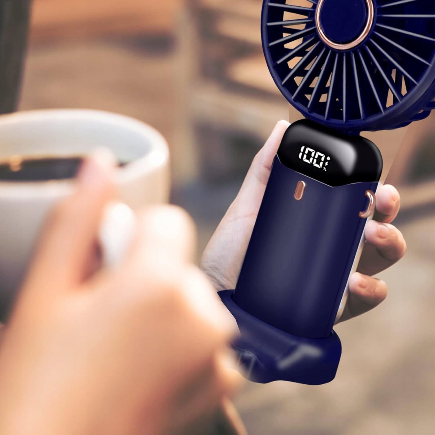 FAN FOLDABLE HANDY USB 4000mAh BATTERY MUTE Brand no brand